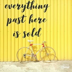 Everything past here is sold